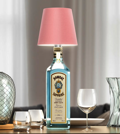 Rechargeable LED Bottle Lamp Adapter for Wine Bottles & Decorative Glass | Cordless Ambient Light Base for Home Decor & Dining