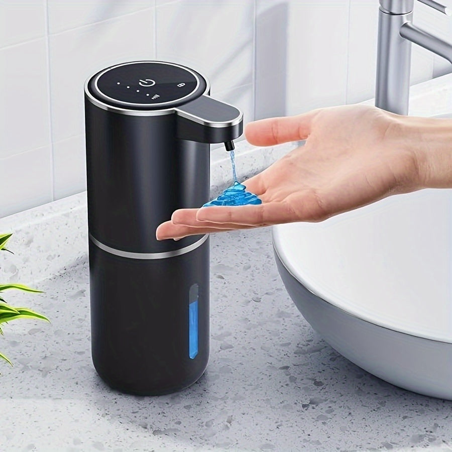 USB Rechargeable Hands-Free Foam Dispenser with Motion Sensor for Sink Counter Kitchen Bath | 13 fl oz Wall-Mount Hygiene Station for Modern