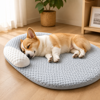 Ortekor Cooling Breathable Raised-Neck Dog Bed (Washable)