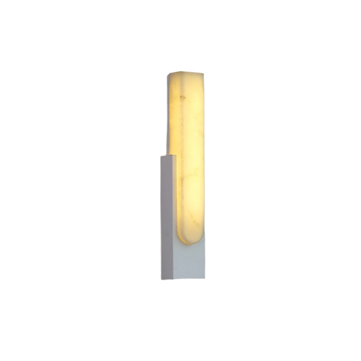 LED Sconce Light 20 Inch Vertical Alabaster Shade Gold Base Hardwired Modern Bedroom Hallway Wall Fixture for Contemporary Homes