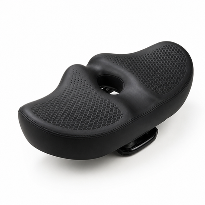 Noseless Extra-Wide Double-Spring Bike Saddle