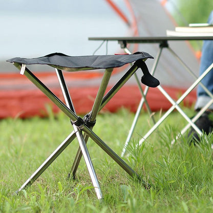 Outdoor Companion | Foldable Lightweight Camping Stool with Durable Steel Frame | Portable Seating for Camping and Hiking