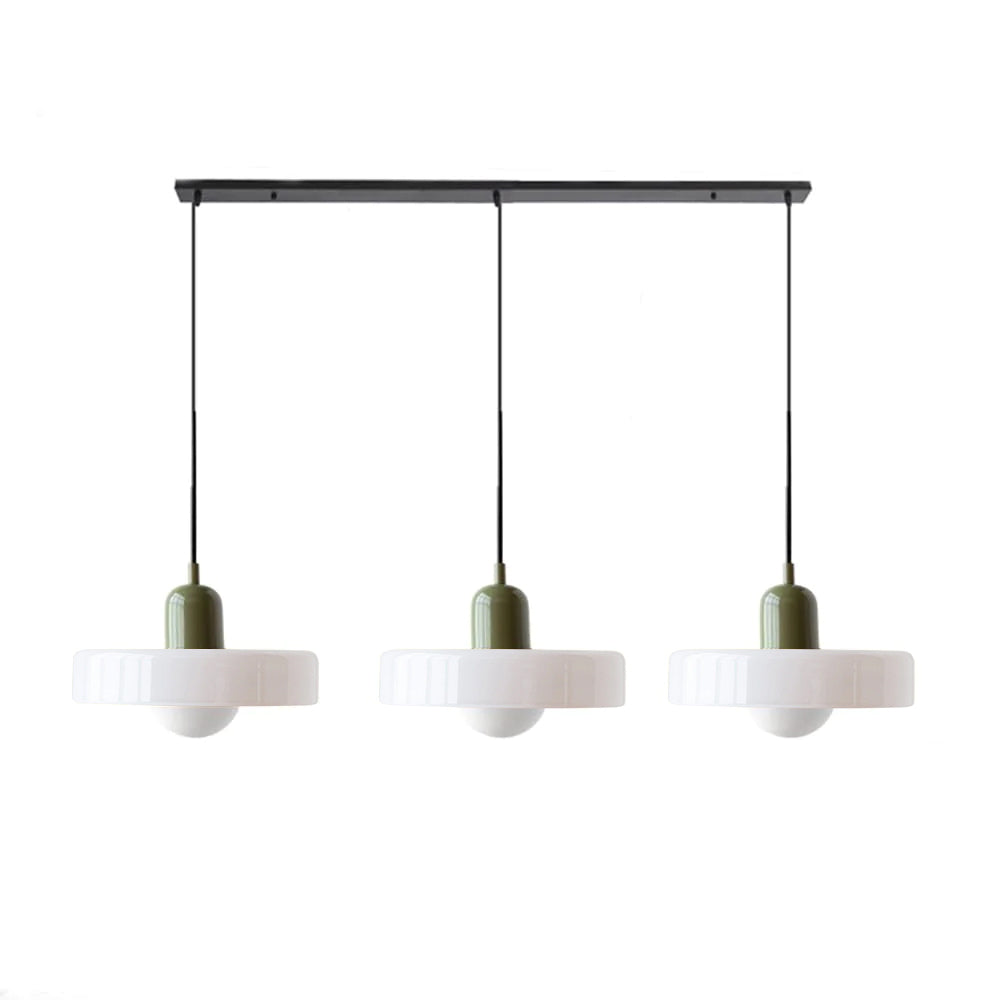 Glass Pendant Lamp 12 Inch Adjustable Height Ceiling Fixture for Bedrooms Nightstands Modern Minimalist Nordic Hanging Light E27 Socket for