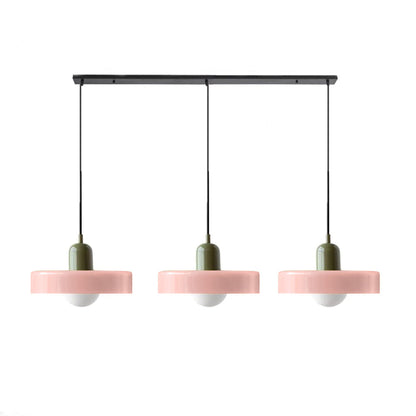 Glass Pendant Lamp 12 Inch Adjustable Height Ceiling Fixture for Bedrooms Nightstands Modern Minimalist Nordic Hanging Light E27 Socket for