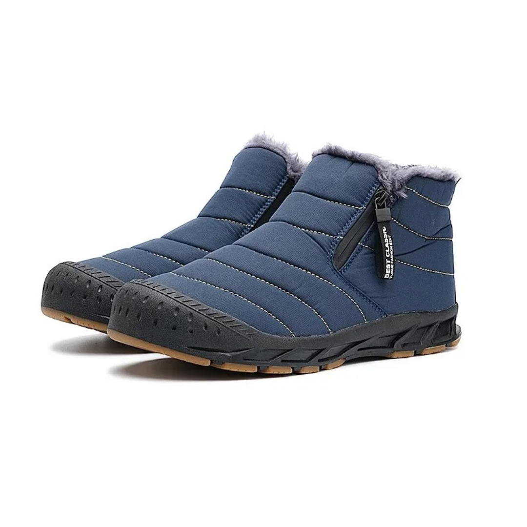 Men's & Women's Insulated Waterproof Winter Boots with Side Zipper for Snow & Ice | Fleece-Lined Slip-Resistant Shoes for Hiking, Walking