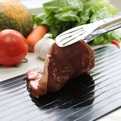 Fiora Meat Defrosting Tray - Aluminum Non-Stick, Portable Thawing Solution