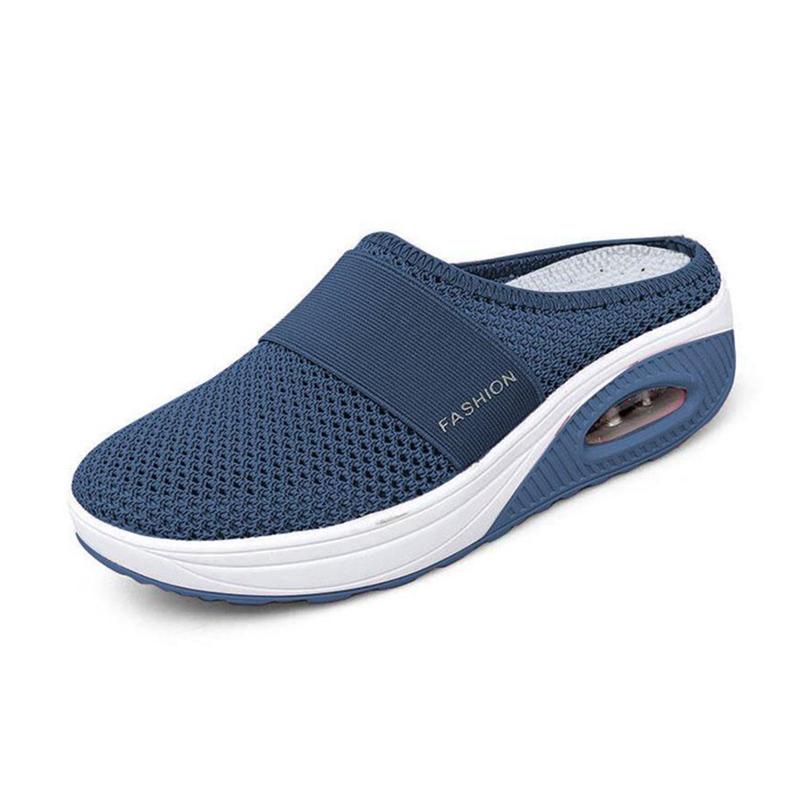 Cushioned Slip-On Sneakers with Arch Support for All-Day Walking Comfort Women's Breathable Mesh Athletic Shoes
