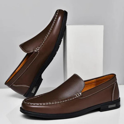 Men's Genuine Leather Loafers Slip-On Dress Shoes for Business Casual Wedding Office Formal Occasions Classic Italian Style Handcrafted