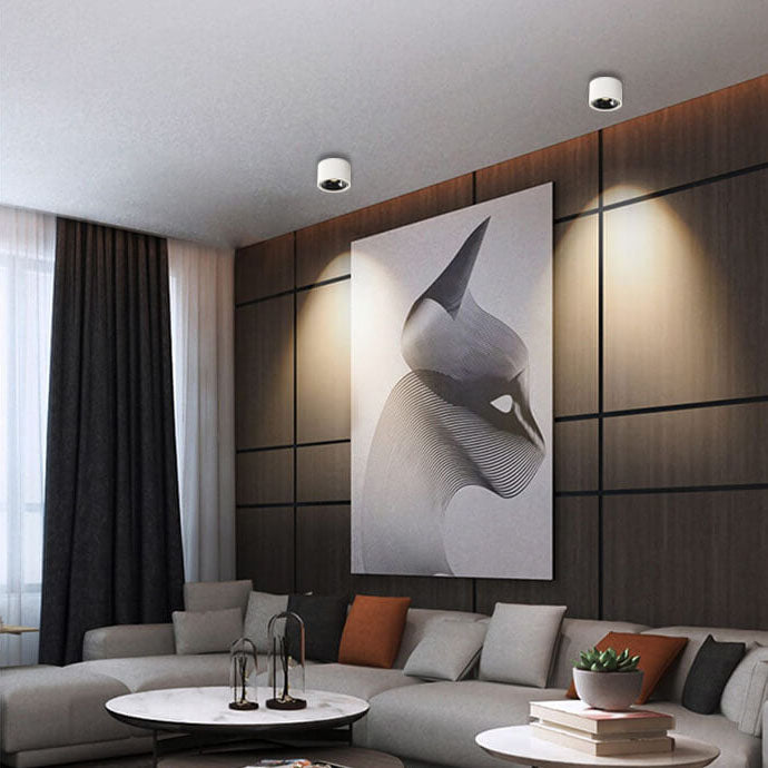 Swivel-Head LED Ceiling Spotlight in Aluminum Housing with Flush-Mount Design for Bedrooms, Kitchens & Hallways