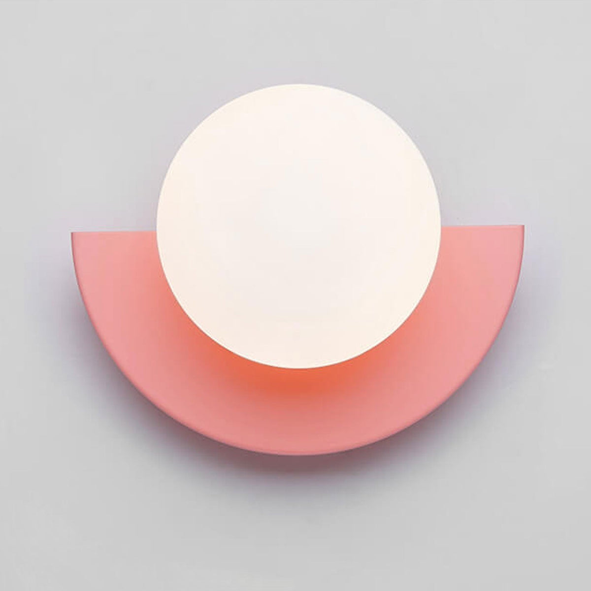 Half-Moon Glass Wall Sconce with Colorful PVC Globe for Living Room & Bedroom | Modern Indoor Accent Lighting Fixture
