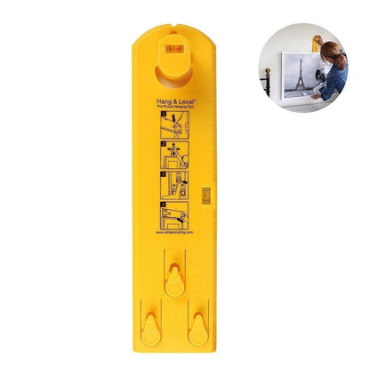 Picture Hanging Tool with Integrated Level for Straight Wall Art Placement and Accurate Nail Marking for Home Gallery Displays