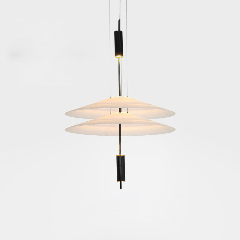 Modern LED Ceiling Fixture 26 Inch White Acrylic Adjustable Height for Kitchen Dining Bedroom Entryway Overhead Lighting Fixture