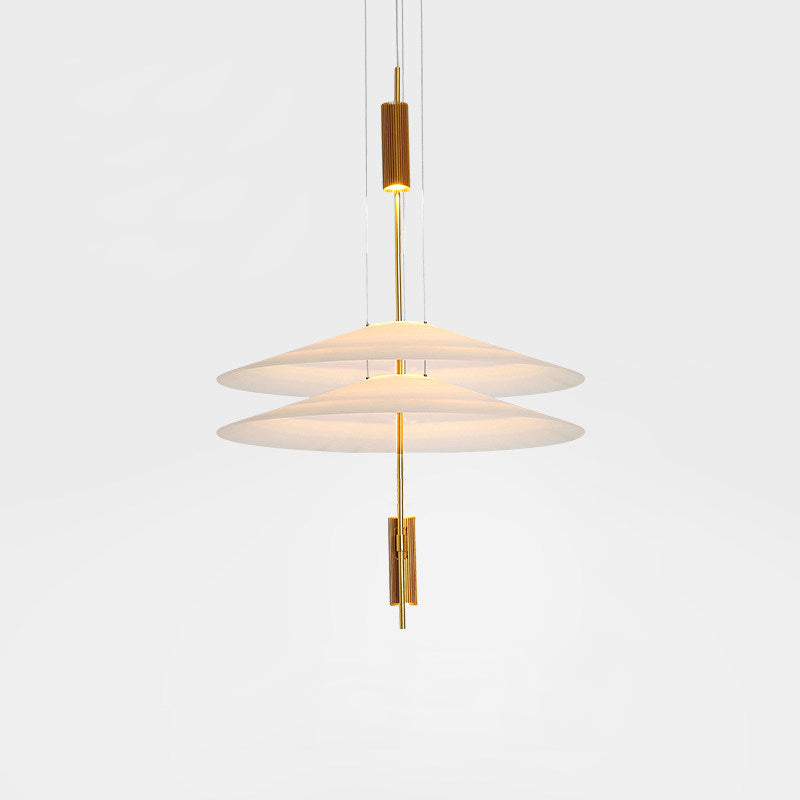 Modern LED Ceiling Fixture 26 Inch White Acrylic Adjustable Height for Kitchen Dining Bedroom Entryway Overhead Lighting Fixture