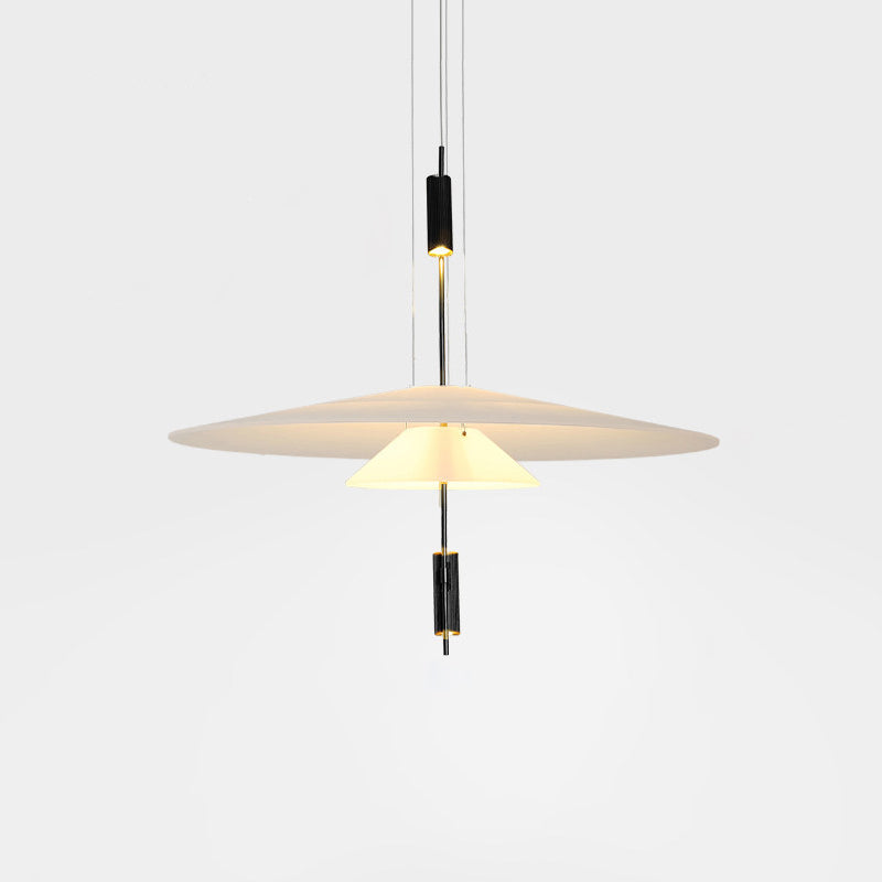 Modern LED Ceiling Fixture 26 Inch White Acrylic Adjustable Height for Kitchen Dining Bedroom Entryway Overhead Lighting Fixture
