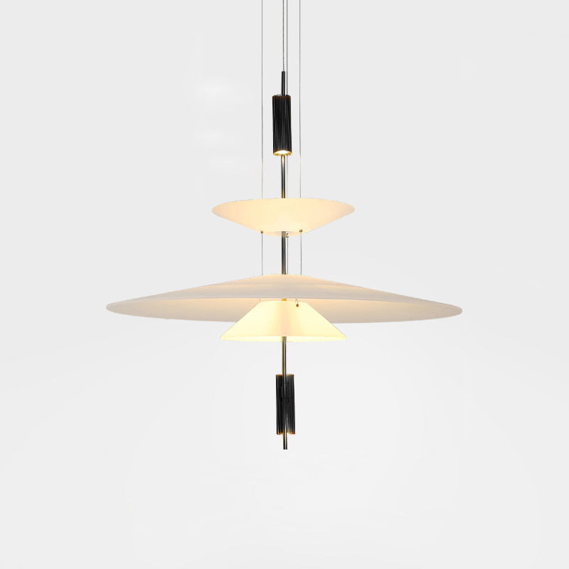 Modern LED Ceiling Fixture 26 Inch White Acrylic Adjustable Height for Kitchen Dining Bedroom Entryway Overhead Lighting Fixture