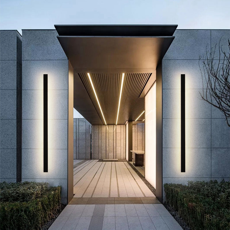 Linear LED Outdoor Sconce 79 Inch Waterproof Metal Wall Light for Patio Garden Facade Pathway Modern Exterior Minimalist Architecture Fixtur