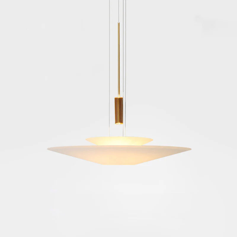 Modern LED Ceiling Fixture 26 Inch White Acrylic Adjustable Height for Kitchen Dining Bedroom Entryway Overhead Lighting Fixture