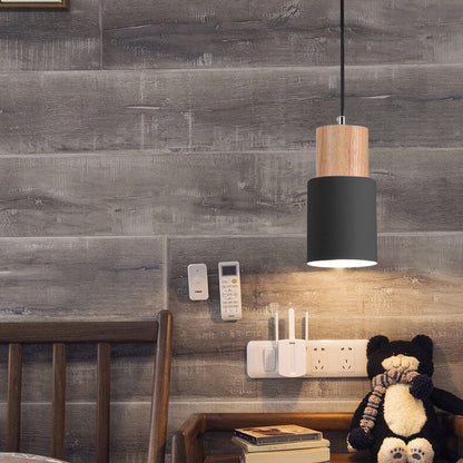 Rustic Chic Metal Wooden Hanging Lamp