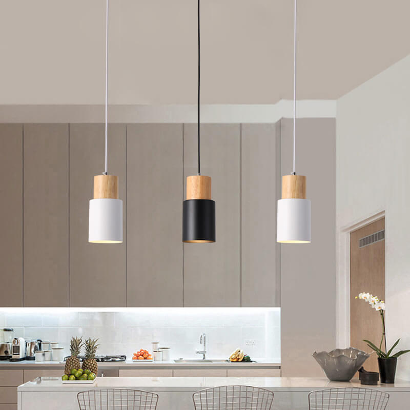 Rustic Chic Metal Wooden Hanging Lamp