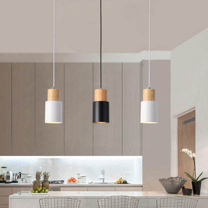 Rustic Chic Metal Wooden Hanging Lamp