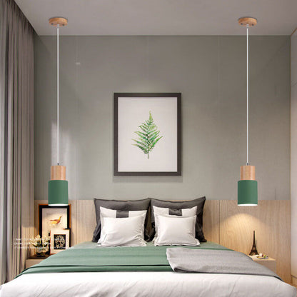 Rustic Chic Metal Wooden Hanging Lamp