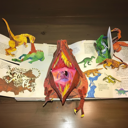 Pop Up Books for Kids, 3D Dinosaur Pop Up Book with Sturdy Pages, Interactive Dinosaur Book for Toddlers and Preschool