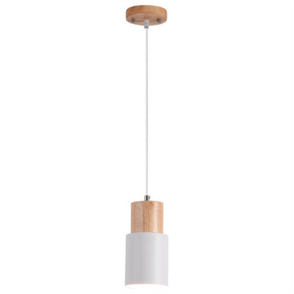 Rustic Chic Metal Wooden Hanging Lamp - Ortekor