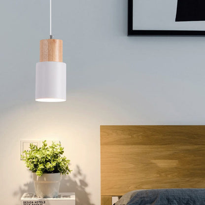 Rustic Chic Metal Wooden Hanging Lamp