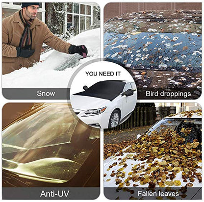 All-Weather Auto Windshield Protector with Magnetic Hold for Year-Round Ice, Snow, Sun & Frost Defense