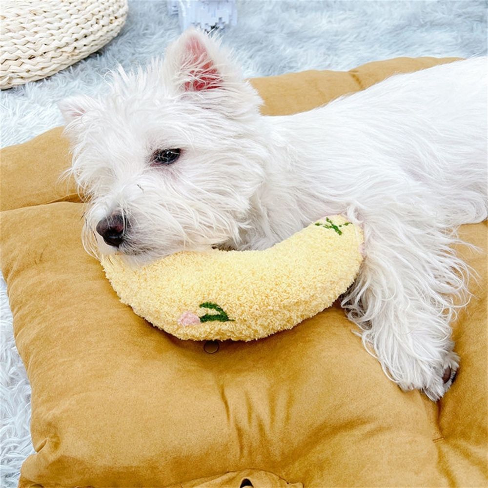Bolstered Pet Bed for Dogs & Cats | Anxiety Relief Sleeping Cushion with Raised Edges | Machine Washable Portable Travel Pillow | Plush