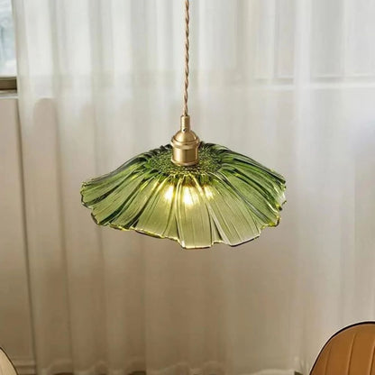 Fluted Glass Hanging Light 11-Inch Shade Burgundy Adjustable Drop Cord E27 Socket for Kitchen Island Dining Area Hallway Above Table Counter
