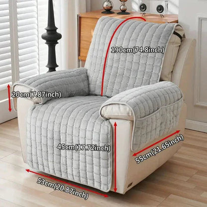 Cozy Comfort | Recliner Cover with Plush Texture & Arm Protection | Stretchable Fit for Ultimate Furniture Defense