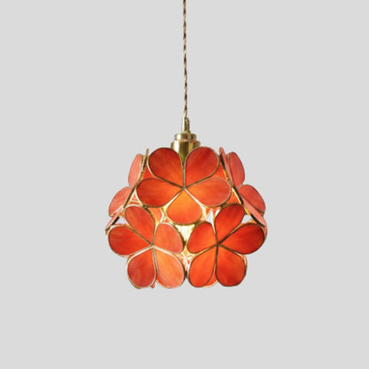 Stained Glass Pendant Light – Handcrafted Vintage Ceiling Fixture with Adjustable Chain for Dining Room, Kitchen, Restaurant | E26 Base