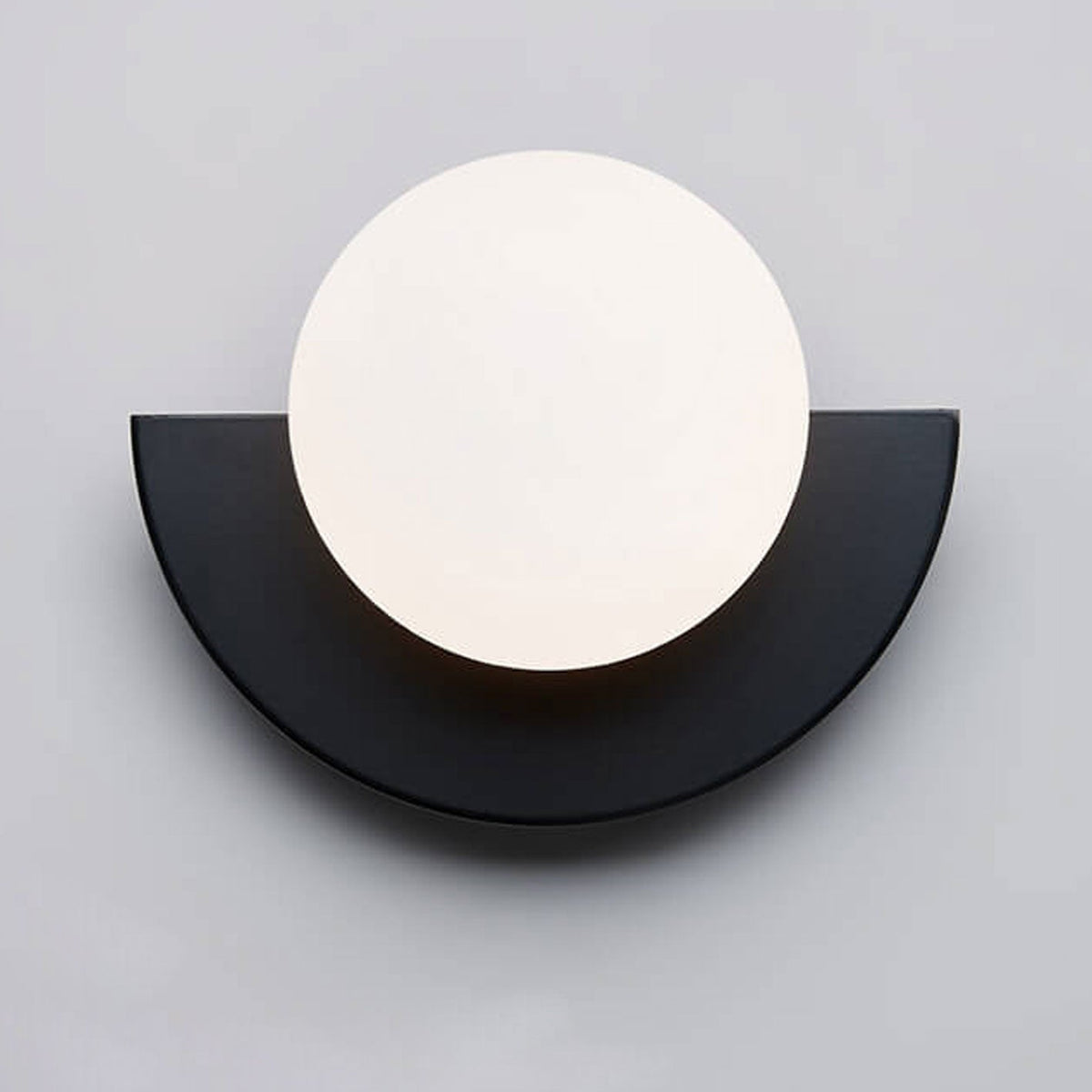 Half-Moon Glass Wall Sconce with Colorful PVC Globe for Living Room & Bedroom | Modern Indoor Accent Lighting Fixture