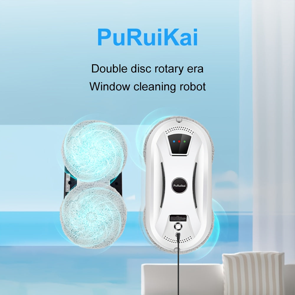Robotic Window Cleaner with Remote Control for Streak-Free Glass – Automatic Suction Cleaner for Windows, Mirrors & Doors