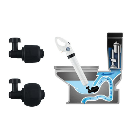 Pneumatic Drain Blaster Tool with Multiple Attachments for Toilets, Sinks & Tubs – Air-Powered Unclogger Kit for Home Plumbing Maintenance