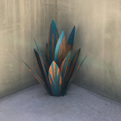Metal Succulent Sculpture Weather-Resistant Agave Yard Art for Gardens Patios Desert Landscaping Indoor Outdoor Accent Rustic Handcrafted Ir