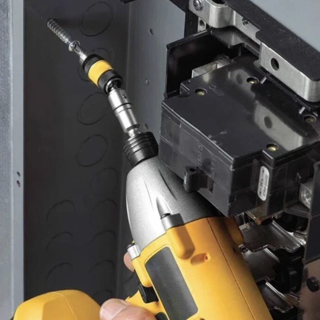 Flexible Drill Extension Attachment for Tight Spaces, Corners & Hard-to-Reach Areas - Adjustable Angle Adapter for Power Drills & Drivers -