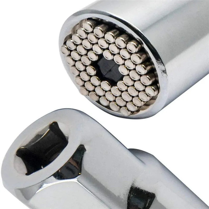 Multi-Purpose Adjustable Socket Grip Tool with Self-Conforming Pins for Nuts, Bolts & Fasteners in Any Size or Shape