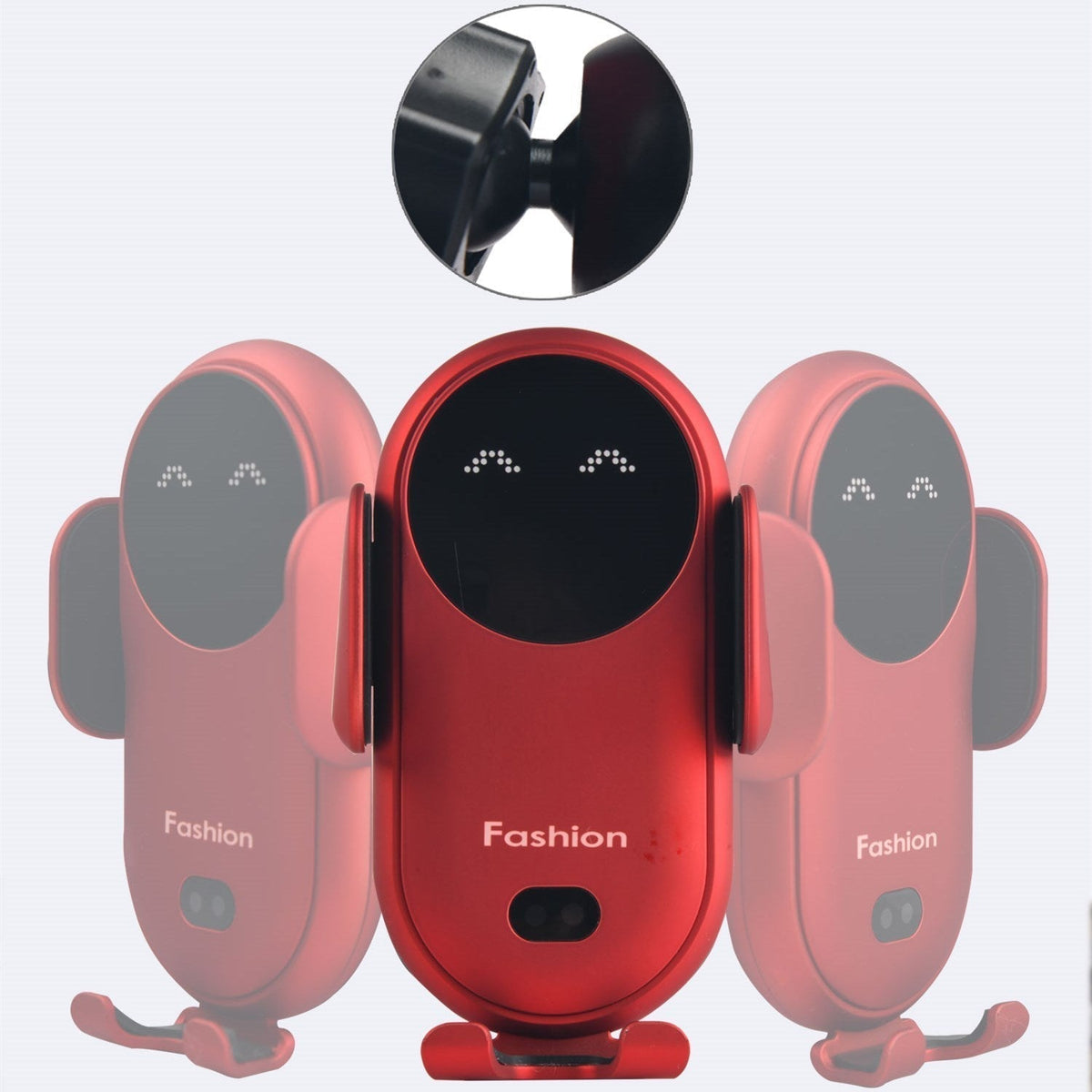 Automatic Qi-Enabled Vehicle Mounting Charger with Adjustable Grip for iPhone & Android Dashboard or Vent