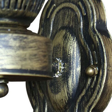 Oil-Inspired Bronze Sconce with Curved Glass Shade – Hardwired E26 Socket for Hallways & Bedrooms – 16.5 in Tall Vintage Fixture for Entrywa