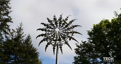 Garden Whirlwind | Metal Windmill Yard Decor with Dual Motion Design | Eye-Catching Outdoor Decoration for Stunning Gardens