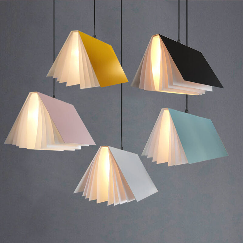 Hanging Ceiling Light Fixture with Adjustable Chain E26 Base Modern Iron PVC Shade for Bedroom Living Room Dining Room Kitchen