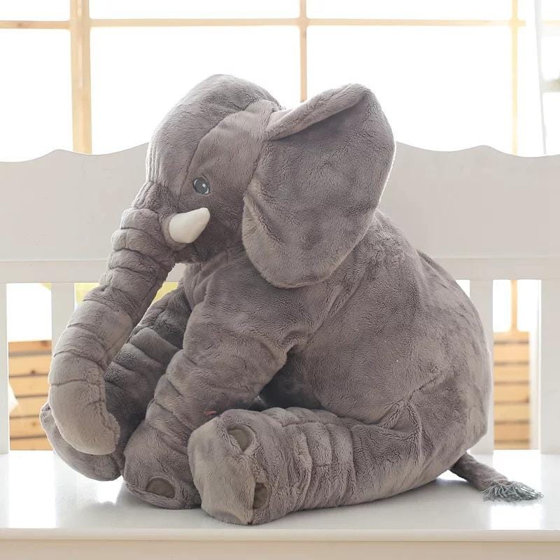 Jumbo Plush Elephant Pillow Toy for Nursery & Baby Photos – Soft Cotton-Filled Cuddle Buddy for Infants & Toddlers
