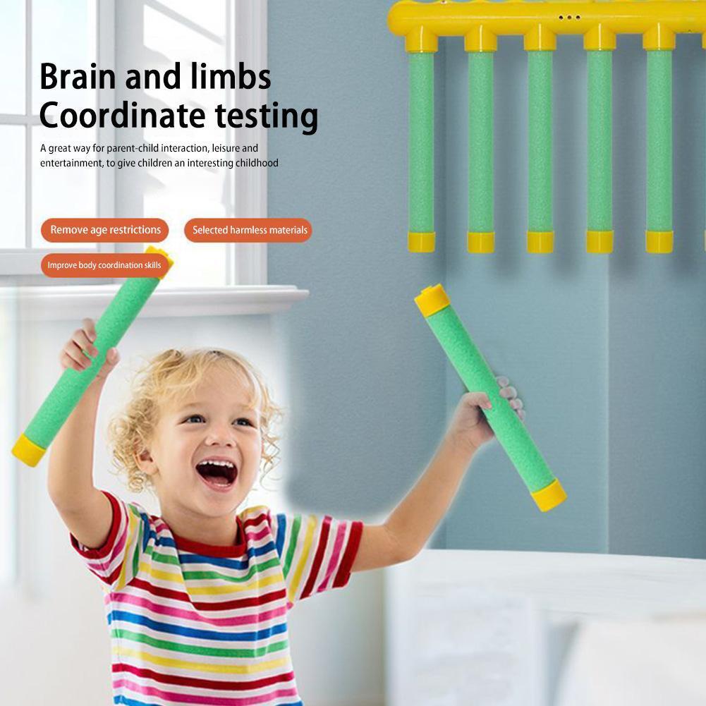 Speed Reflex Stick Drop Game USB Rechargeable with Adjustable Levels for Kids & Adults Party Play Indoor Fun Challenge