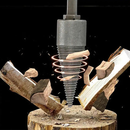 Firewood Splitting Drill Bit for Power Tools - High Carbon Steel Wood Splitter Attachment for Electric Drills - Fits All Drill Sizes