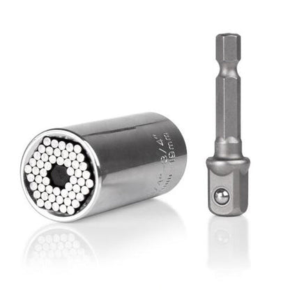 Self-Adjusting Multi-Grip Socket Tool for Bolts, Nuts & Fasteners in Metric & SAE Sizes | Fits 1/4 to 3/4 Inch Hardware