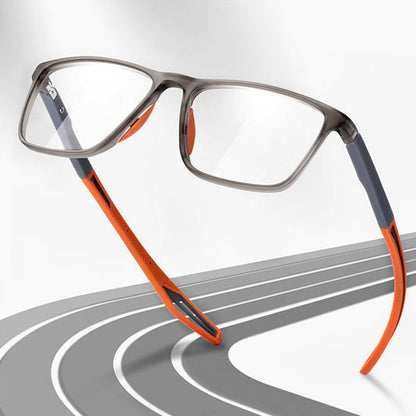 Reading Glasses Men Lightweight Rectangular Frame with Blue Light Filter and HD Vision Anti-Fatigue Lenses for Computer Work Daily Use