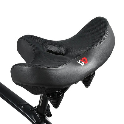 Wide Padded Bike Seat with Ergonomic Cutout Design for Comfort on Long Rides | Perfect for Cruiser, Mountain & Road Bicycles