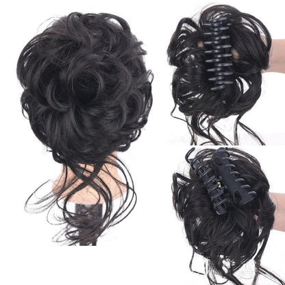 Clip-In Messy Bun Hairpiece – Synthetic Hair Scrunchie Updo Extension for Volume & Style